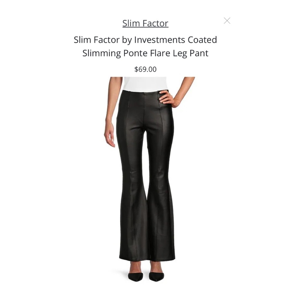 Slim Factor by Investments Coated
Slimming Ponte Flare Leg Pant